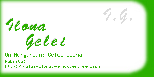 ilona gelei business card